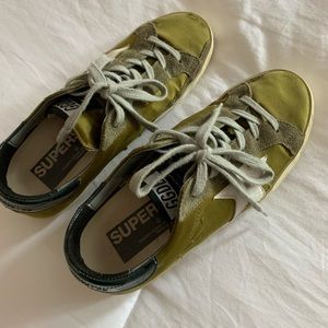 Green golden goose sneakers